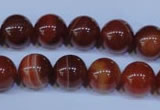 CAG2323 15.5 inches 10mmround red line agate beads wholesale