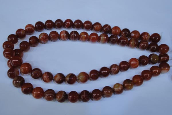 CAG2323 15.5 inches 10mmround red line agate beads wholesale