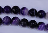 CAG2332 15.5 inches 8mm round violet line agate beads wholesale