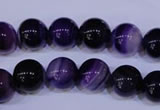 CAG2333 15.5 inches 10mm round violet line agate beads wholesale