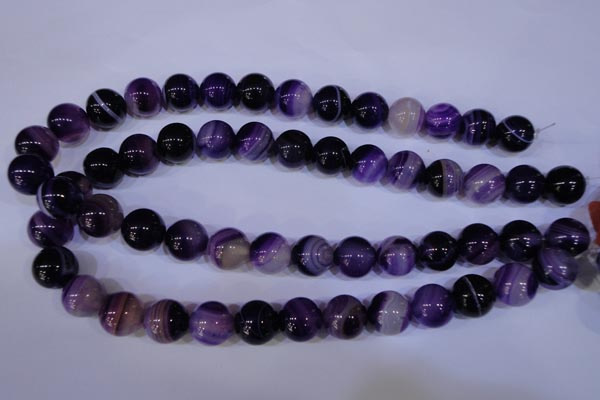 CAG2333 15.5 inches 10mm round violet line agate beads wholesale