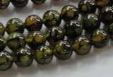 CAG234 15.5 inches 8mm round dragon veins agate gemstone beads