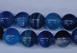 CAG2344 15.5 inches 12mm round blue line agate beads wholesale