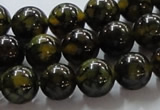 CAG236 15.5 inches 12mm round dragon veins agate gemstone beads