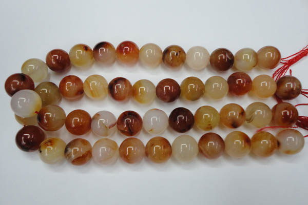 CAG2378 15.5 inches 18mm round red agate beads wholesale