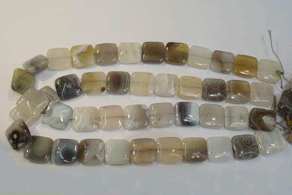 CAG2452 15.5 inches 18*18mm square Chinese botswana agate beads