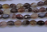 CAG2755 15.5 inches 5*8mm faceted rice botswana agate beads wholesale