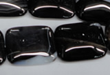 CAG2957 15.5 inches 20*25mm rectangle black line agate beads