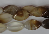 CAG3140 15.5 inches 12*20mm marquise brown line agate beads