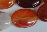 CAG3197 15.5 inches 22*30mm oval red line agate beads