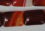 CAG3256 15.5 inches 18*25mm rectangle red line agate beads