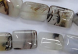 CAG3343 15.5 inches 13*18mm rectangle natural grey agate beads