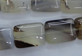 CAG3344 15.5 inches 15*20mm rectangle natural grey agate beads