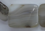 CAG3348 15.5 inches 30*40mm rectangle natural grey agate beads