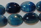 CAG3481 15.5 inches 15*20mm oval blue line agate beads