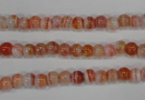 CAG3586 15.5 inches 6mm round red line agate beads wholesale