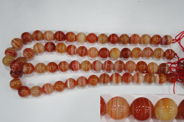 CAG3591 15.5 inches 16mm round red line agate beads wholesale