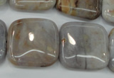 CAG3655 15.5 inches 25*25mm square ocean agate gemstone beads