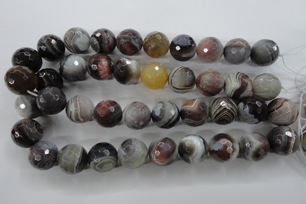 CAG3698 15.5 inches 20mm faceted round botswana agate beads wholesale