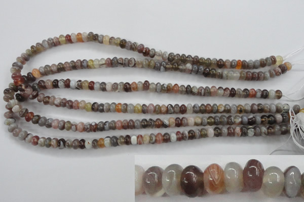 CAG3701 15.5 inches 4*6mm rondelle botswana agate beads wholesale