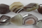 CAG3732 15*18mm – 20*23mm faceted freeform botswana agate beads