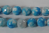 CAG3873 15.5 inches 10mm faceted round fire crackle agate beads