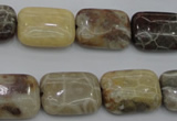 CAG3892 15.5 inches 13*18mm rectangle chrysanthemum agate beads