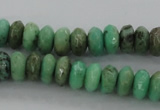 CAG3912 15.5 inches 3*6mm faceted rondelle green grass agate beads