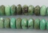 CAG3913 15.5 inches 5*10mm faceted rondelle green grass agate beads