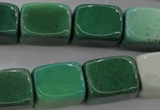 CAG3925 15.5 inches 13*18mm cuboid green grass agate beads