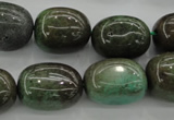 CAG3927 15.5 inches 14*19mm nuggets green grass agate beads