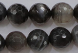 CAG3952 15.5 inches 10mm faceted round grey botswana agate beads