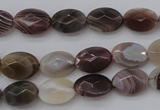 CAG3990 15.5 inches 8*12mm faceted oval botswana agate gemstone beads