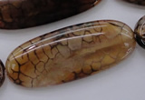 CAG4075 15.5 inches 20*50mm oval dragon veins agate beads