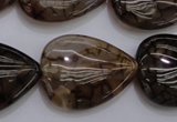 CAG4084 15.5 inches 22*30mm flat teardrop dragon veins agate beads