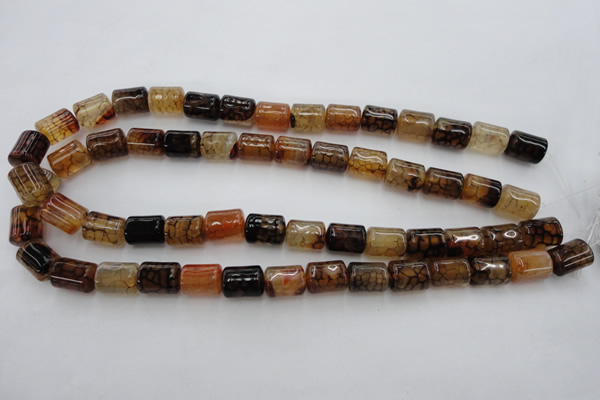 CAG4133 15.5 inches 10*14mm tube dragon veins agate beads