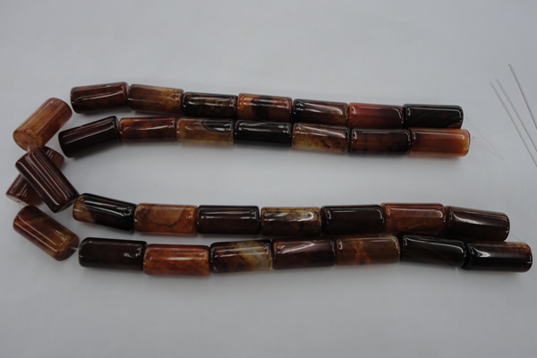 CAG4134 15.5 inches 12*25mm tube dragon veins agate beads