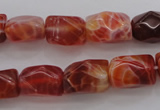 CAG4177 15.5 inches 10*14mm faceted nuggets natural fire agate beads