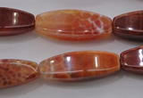 CAG4188 15.5 inches 10*30mm tetrahedron natural fire agate beads