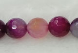 CAG419 15.5 inches 16mm faceted round agate beads Wholesale