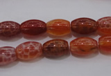 CAG4190 15.5 inches 8*12mm rice natural fire agate beads