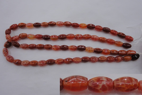 CAG4192 15.5 inches 7*12mm hexahedron natural fire agate beads