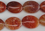 CAG4215 15.5 inches 15*20mm oval natural fire agate beads