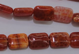 CAG4224 15.5 inches 10*14mm rectangle natural fire agate beads