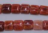 CAG4227 15.5 inches 10*10mm square natural fire agate beads