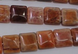 CAG4228 15.5 inches 12*12mm square natural fire agate beads