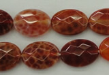 CAG4270 15.5 inches 13*18mm faceted oval natural fire agate beads