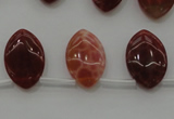 CAG4295 Top-drilled 12*18mm marquise natural fire agate beads