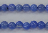 CAG4300 15.5 inches 4mm round dyed blue fire agate beads