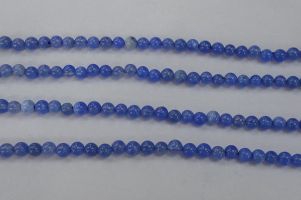 CAG4300 15.5 inches 4mm round dyed blue fire agate beads